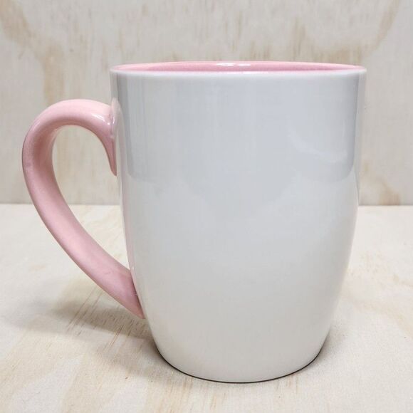 Does this Ring Make me Look Engaged Mug Coffee Tea Pink White Hot Cocoa - Picture 3 of 8